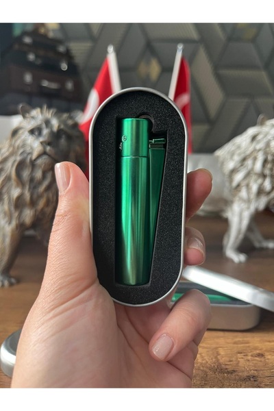 Clipper Emba Metal Kutulu Şık Hediyelik Taşlı Çakmak