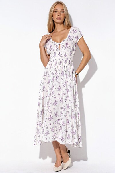 Hiccup Busem Floral Patterned Viscose Maxi Dress