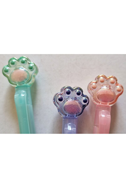 Modellino Klipsten Basmalı Cristal Cat Paw Pati 07 Uçlu Versatil Kalem - Renk...