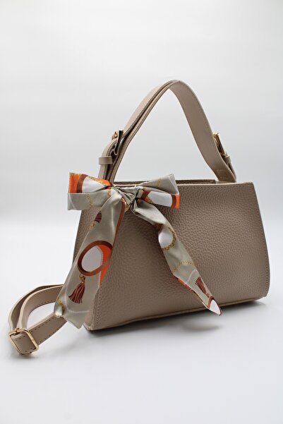 LASSO Women's Medium Size Scarf Belt Handle Detailed Inner Pocket Zippered Cr...