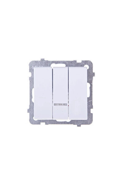 OSPEL Conector triplu Sonata 10AX IP20 alb (LP-13RS/m/00)