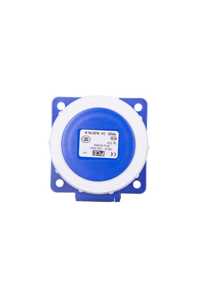 PCE Soclu de bord 16A 3P 230V/75x75/ albastru IP67 POWER TWIST 3132-6