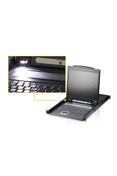 Aten CL1308N comutator KVM Posibilități de montare în rack Negru