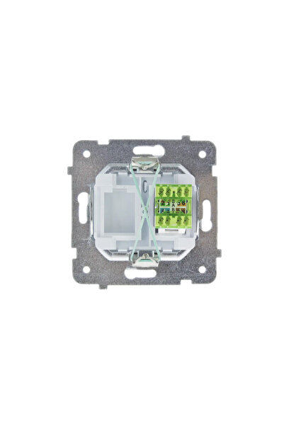 OSPEL De asemenea Soclu pentru computer Karo Single RJ45 Cat.5e MMC Silver Pe...