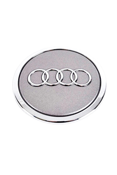 Audi καπάκι κέντρου τροχού γκρι με χρωμιωμένο δακτύλιο 69mm 1 τεμάχιο