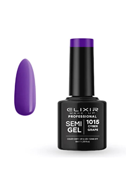 Elixir Επαγγελματικό Ημιμόνιμο Βερνίκι Νυχιών Τζελ 1015 Κυβερνο-μοβ Σταφυλί Μ...