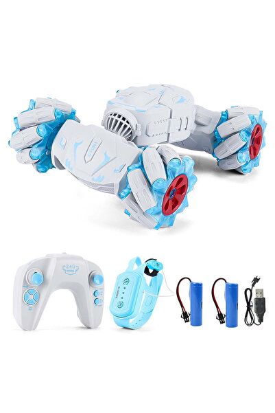 Arabest Remote Control Stunt Car,2.4G Gesture-Sensing,Spray,LED Lights,Blue,D...