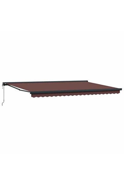 vidaxl Copertină retractabilă automată, Maro, 500 x 300 cm