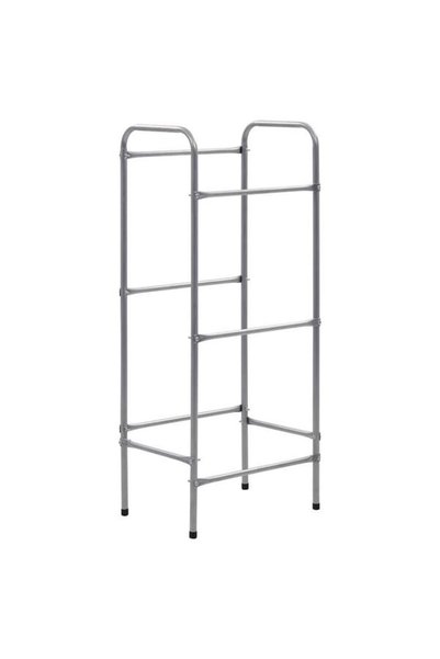 vidaxl Raft de depozitare pentru 3 cutii, argintiu, 50 x 33 x 116 cm, oțel