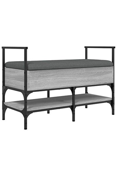 vidaxl Bancă de pantofi, gri sonoma, 85,5x42x57,5 cm, lemn prelucrat