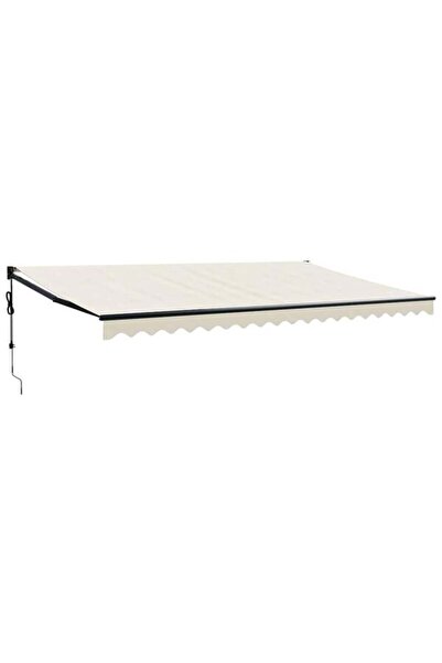 vidaxl Copertină retractabilă automată, crem, 5 x 3 m