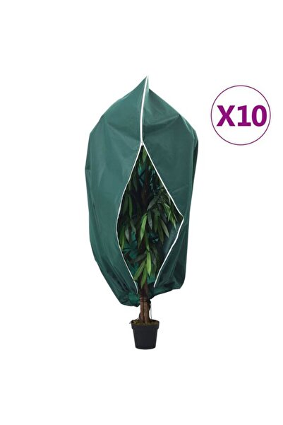 vidaxl Folie de protecție pentru plante cu fermoar, 10 bucăți, 70 g/m², 3,93 ...