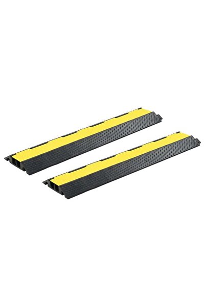 vidaxl Rampe de protecție cabluri, 2 buc., 2 canale din cauciuc, 101,5 cm