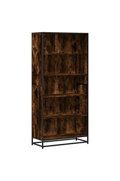 vidaxl Bibliotecă, stejar afumat, 80.5 x 35 x 170.5 cm, lemn prelucrat