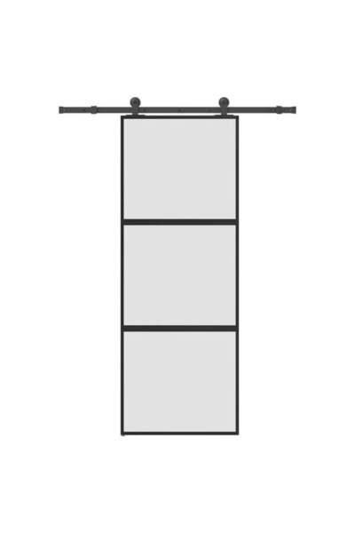 vidaxl Ușă glisantă cu sticlă securizată și set de feronerie din aluminiu