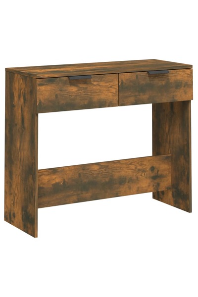 vidaxl Măsuță consolă, stejar fumuriu, 90x36x75 cm, lemn prelucrat