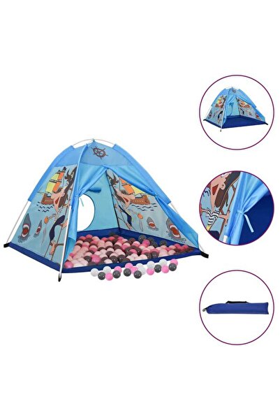 vidaxl Cort de joacă pentru copii cu 250 de mingi, albastru, 120 x 120 x 90 cm