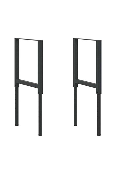 vidaxl Cadre reglabile pentru banc de lucru 2 buc. negru 55 x(69-95.5) cm metal