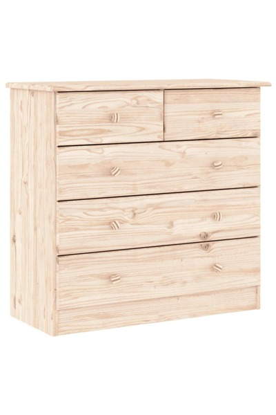 vidaxl Comodă cu sertare ALTA, 77x35x73 cm, lemn masiv de pin
