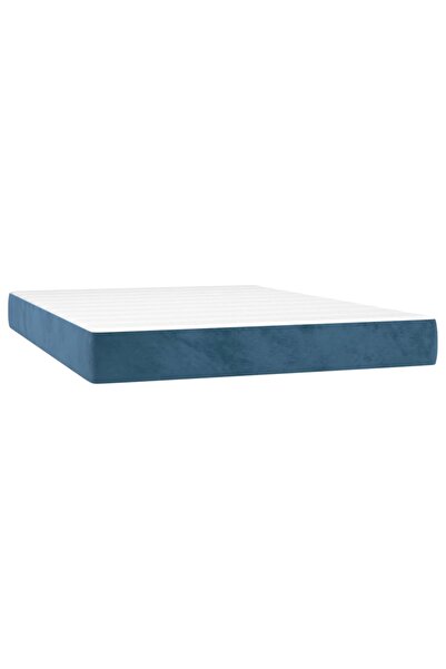 vidaxl Saltea cu arcuri buzunar, fermitate medie, albastru închis, 140x190x20...