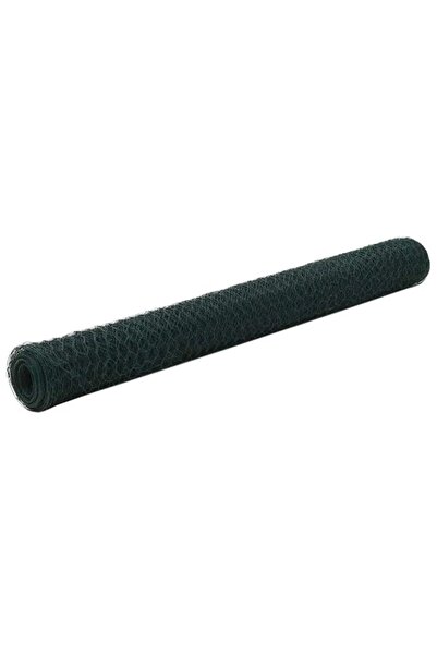 vidaxl Plasă de gard pentru găini, Verde, 25 x 1.2 m, Oțel placat cu PVC