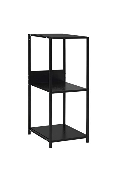 vidaxl Bibliotecă mică, neagră, 33.5 x 39.6 x 79.7 cm, lemn prelucrat