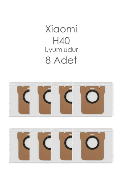 Klintex Xiaomi H40 Robot Vacuum Cleaner Compatible Replacement Dust Bag 8 Pieces