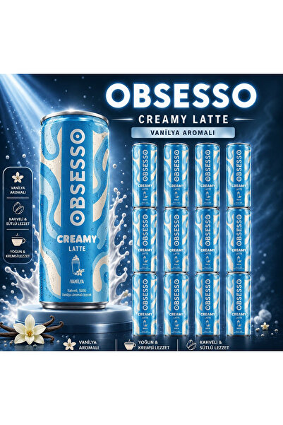 OBSESSO CREAMY VANİLYA AROMALI SOĞUK KAHVE 250 ML X 12 ADET