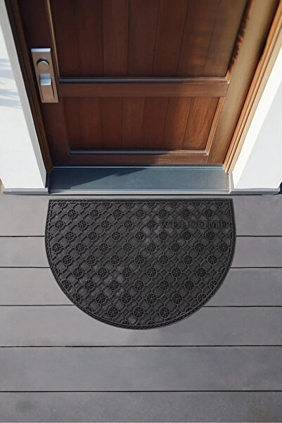SARE MAISON Mino Step Half Moon Outdoor Door Mat Black Pvc 45X70 462709