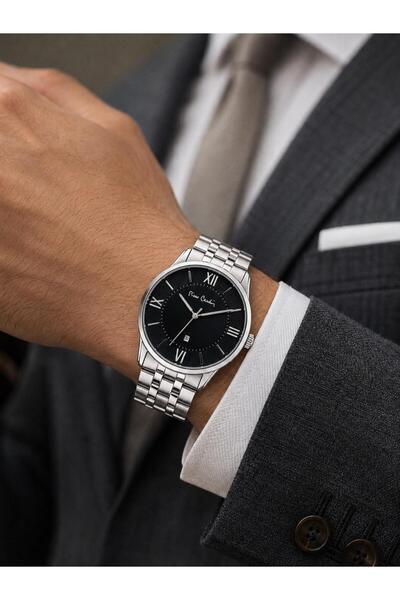 Pierre Cardin Damat Ve Takım Elbiseye Özel 2 Yıl Garantili Çelik Kordon Erkek Kol Saati VS.BLKT.1074