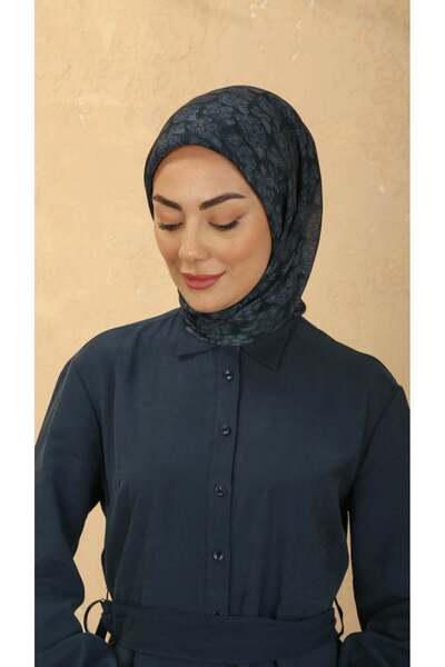 locella Soft Pamuk Eşarp Lacivert