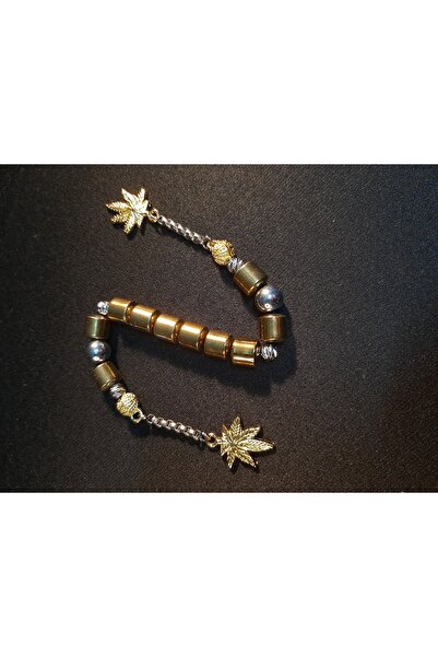 MRYart Gold and Silver Color Hematite Stone Zaza Prayer Beads