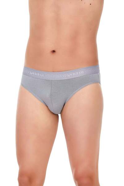 YILDIZ Modal Belted Men's Slip Gray 3-Pack