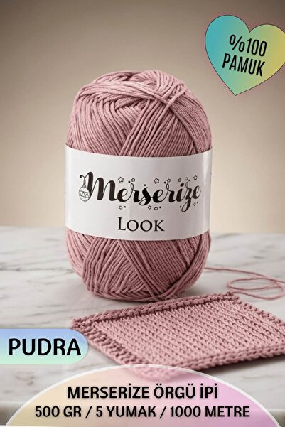 Dantelux Merserize Örgü İpi (5 Yumak / 500 Gram / 1000 Metre) %100 Pamuk - Nm...