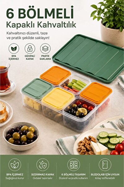 Tercih Home 7 Piece Bella Multi-Purpose Breakfast Colorful Storage Container ...