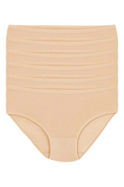 YILDIZ Ribana Biyeli Bato Women's High Waist Panties 100% Cotton 6-Pack