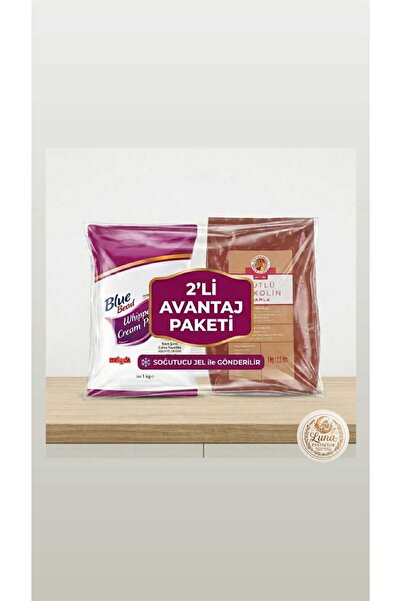 Altınmarka ALT188 Sütlü Damla Kokolin 1 Kg ve Blue Bead Toz Krem Şanti 1 Kg 2...