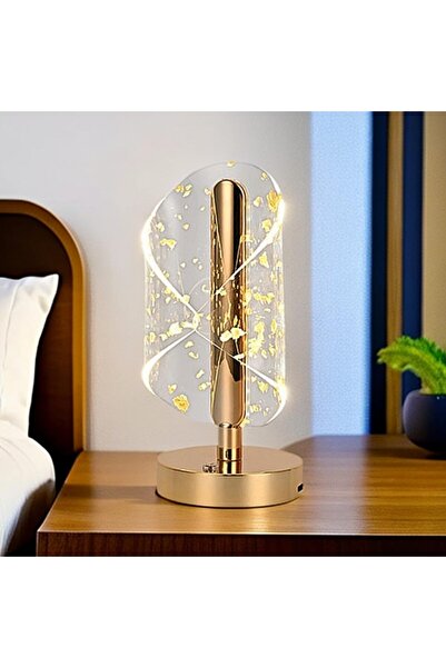 infinitycandle 3D Infinity Crystal LED Night Lamp with Gold Base, Touch Contr...
