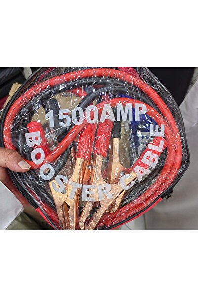 Alayjah 1 Year Car Jump Battery Charge Cable Wire Emergency Booster 1500 AMP ...