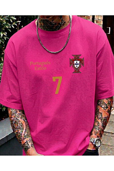 COHERENT Unisex Men/Women Portugal Custom Printed Oversize Cotton T-Shirt