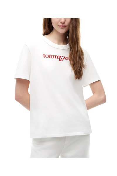 Tommy Hilfiger Γυναικείο T-shirt Λευκό Tommy Jeans DW0DW22812-YBL