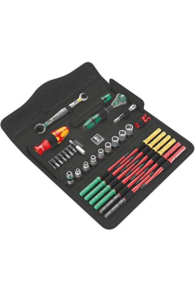 wera طقم مفكات كرافت فورم كومباكت W2، موديل 05135870001، لون أحمر