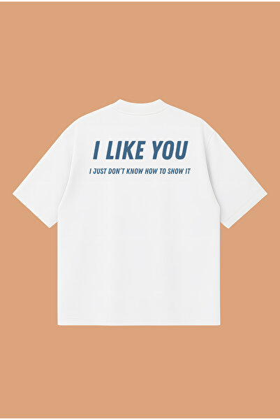 PURE POWER I Like You Boxy Fit Oversize Unisex 100% Cotton Tshirt – Printed T...
