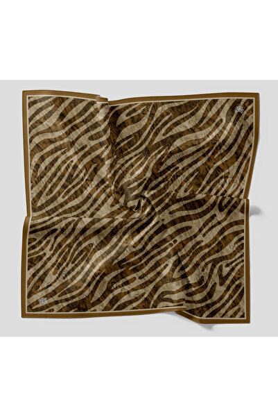 Levidor Crystal Scarf Safari Pattern Milk Coffee