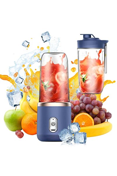 Vivendo Mini Blender Portabil Electric, Cu Acumulator, 2 Recipiente, 6 Lame 3...