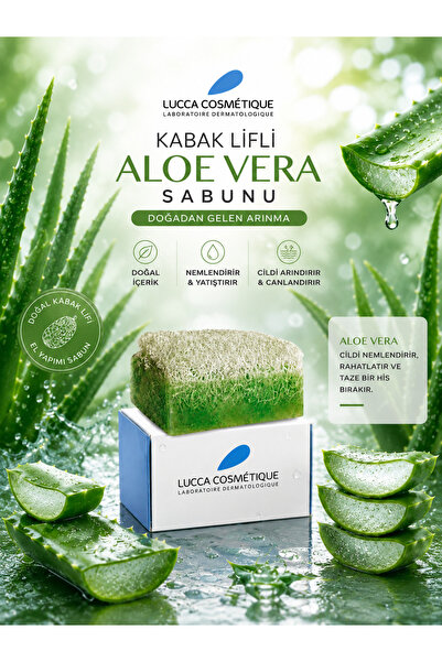 by gökhan ergün lucca cosmetique laboratoire derma Kabak Lifli Aloe Vera Sabunu