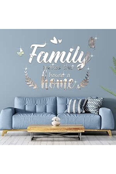 The Bros 3D Acrylic Mirror Decal Wall Decor Stickers Family Letter Quotes Wal...