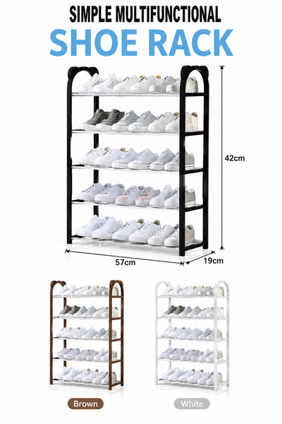 Baytix HOME 5 Tier Shoe Rack Organizer Storage Shelf, Multi Layer Shoe Cabine...