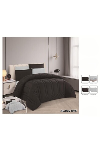 ALMIAAD Summer Plain Double-Sided Full Filling Royal 6-Piece Bedspread Set Co...