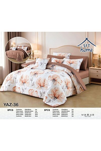 SFT Nefirin Summer Bedspread - 8 Pieces - Soft Microfiber - Ventilated - 250X230